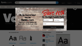 What Fonts.com website looked like in 2021 (2 years ago)