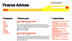 What Financeadvices.com website looked like in 2011 (15 years ago)
