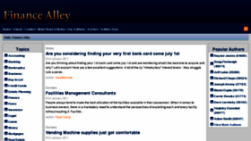 What Financealley.com website looked like in 2011 (13 years ago)