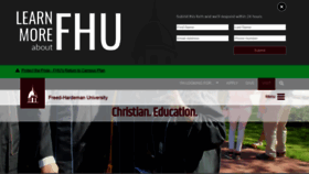 What Fhu.edu website looked like in 2021 (2 years ago)