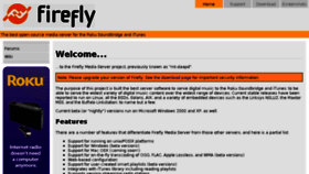 What Fireflymediaserver.org website looked like in 2011 (13 years ago)