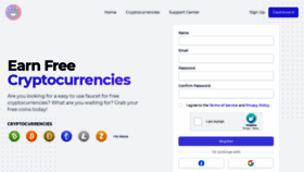 What Faucetcrypto.com website looked like in 2021 (4 years ago)