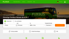 What Flixbus.de website looked like in 2021 (2 years ago)