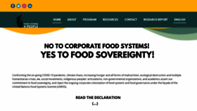 What Foodsystems4people.org website looked like in 2021 (2 years ago)