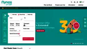 What Flynas.com website looked like in 2021 (2 years ago)
