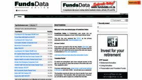 What Fundsdata.co.za website looked like in 2021 (2 years ago)