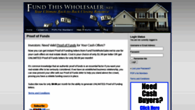 What Fundthiswholesaler.net website looked like in 2021 (2 years ago)