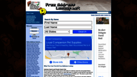 What Freeaddresslookup.net website looked like in 2021 (2 years ago)