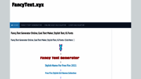 What Fancytext.xyz website looked like in 2021 (2 years ago)