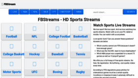 What Fbstream.tv website looked like in 2021 (2 years ago)