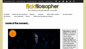 What Flickfilosopher.com website looked like in 2021 (2 years ago)
