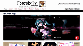 What Fansub.tv website looked like in 2021 (2 years ago)