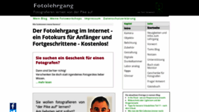 What Fotolehrgang.de website looked like in 2021 (2 years ago)