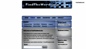 What Findtheword.info website looked like in 2021 (2 years ago)