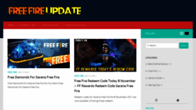 What Freefireupdate.com website looked like in 2021 (2 years ago)