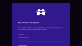 What Free.gg website looked like in 2021 (2 years ago)