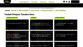 What Footballwhispers.com website looked like in 2021 (2 years ago)