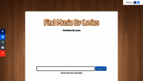 What Findmusicbylyrics.com website looked like in 2021 (2 years ago)