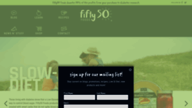 What Fifty50foods.com website looked like in 2021 (2 years ago)