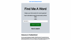 What Findmeaword.net website looked like in 2021 (2 years ago)