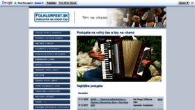 What Folklorfest.sk website looked like in 2021 (2 years ago)