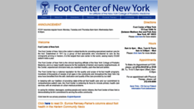 What Footcenterofnewyork.org website looked like in 2022 (2 years ago)
