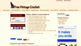 What Freevintagecrochet.com website looked like in 2022 (2 years ago)