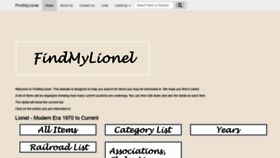 What Findmylionel.com website looked like in 2022 (2 years ago)