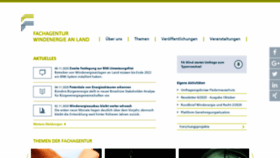 What Fachagentur-windenergie.de website looked like in 2022 (2 years ago)