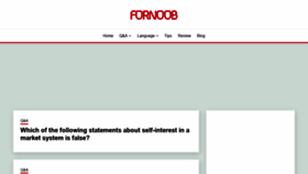 What Fornoob.com website looked like in 2022 (2 years ago)