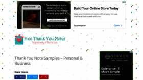What Freethankyounotes.com website looked like in 2022 (2 years ago)