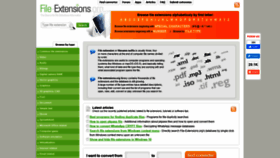 What File-extensions.org website looked like in 2022 (3 years ago)
