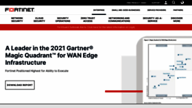 What Fortinet.com website looked like in 2022 (2 years ago)