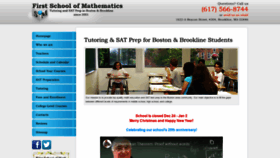 What Firstschoolofmath.com website looked like in 2022 (3 years ago)