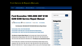 What Fordservicerepairworkshop.com website looked like in 2022 (2 years ago)