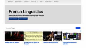 What French-linguistics.co.uk website looked like in 2022 (2 years ago)