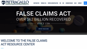 What Falseclaimsact.com website looked like in 2022 (3 years ago)