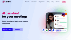 What Fireflies.ai website looked like in 2022 (3 years ago)