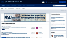 What Fachinformatiker.de website looked like in 2022 (3 years ago)