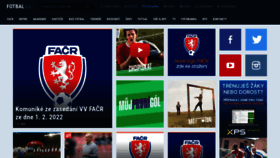 What Fotbal.cz website looked like in 2022 (2 years ago)