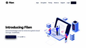 What Filen.io website looked like in 2022 (2 years ago)