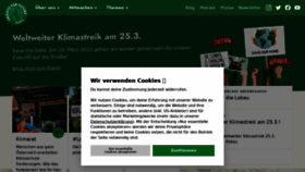 What Fridaysforfuture.at website looked like in 2022 (2 years ago)