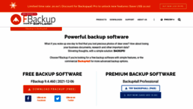 What Fbackup.com website looked like in 2022 (2 years ago)