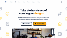 What Fontawesome.io website looked like in 2022 (4 years ago)