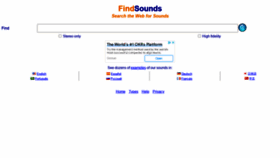 What Findsounds.com website looked like in 2022 (2 years ago)