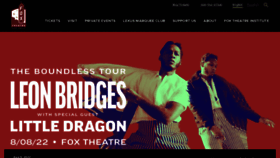 What Foxtheatre.org website looked like in 2022 (2 years ago)