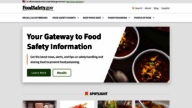 What Foodsafety.gov website looked like in 2022 (2 years ago)