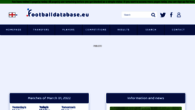 What Footballdatabase.eu website looked like in 2022 (2 years ago)