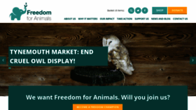 What Freedomforanimals.org.uk website looked like in 2022 (2 years ago)