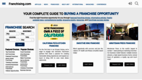 What Franchising.com website looked like in 2022 (2 years ago)